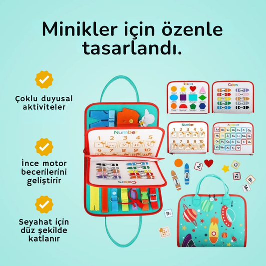 MinikBeceri® Roket Yeşil Temalı Aktivite Tahtası