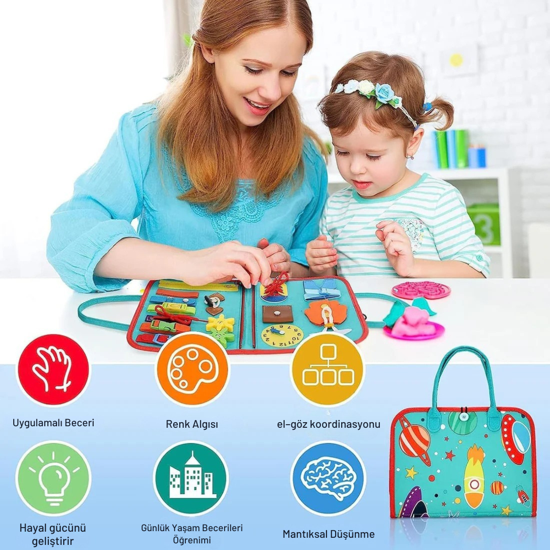 MinikBeceri® Roket Yeşil Temalı Aktivite Tahtası