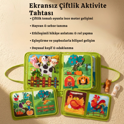 MinikBeceri® Çiftlik Temalı Aktivite Tahtası