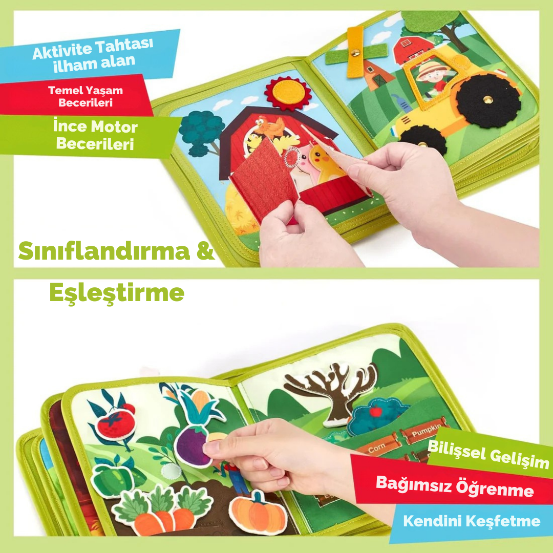 MinikBeceri® Çiftlik Temalı Aktivite Tahtası